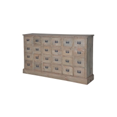 Colonial Reclaimed Pine 24 Drawer Chest