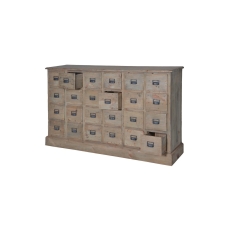 Colonial Reclaimed Pine 24 Drawer Chest