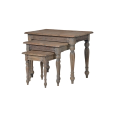 Colonial Reclaimed Pine Nest of 3 Colonial Reclaimed Pine Side Tables