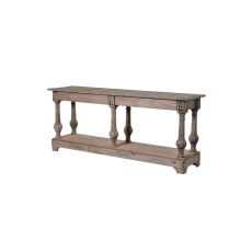 Colonial Reclaimed Pine 2 Drawer Console Table