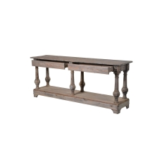 Colonial Reclaimed Pine 2 Drawer Console Table