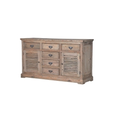 Colonial Reclaimed Pine Louvred Sideboard