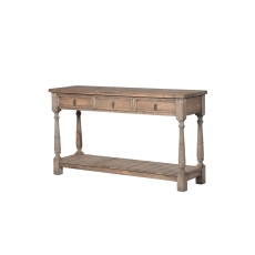 Colonial Reclaimed Pine 3 Drawer Console Table