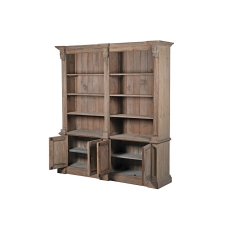 Colonial Reclaimed Pine 4 Door Bookcase