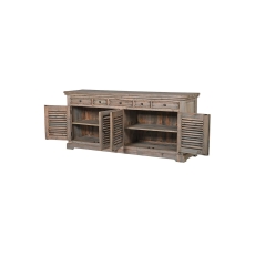 Colonial Reclaimed Pine 4 Door Louvred Sideboard