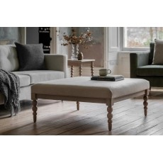 Gallery Direct Artisan Limewash Oak Coffee Table with Fabric Top and Bobbin Detail Gallery Direct Artisan Limewash Oak Coffee Table with Fabric Top and Bobbin Detail