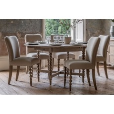 Gallery Direct Artisan Limewash Oak Extending Round Dining Table Set & 4 Chairs Gallery Direct Artisan Limewash Oak Extending Round Dining Table Set & 4 Chairs