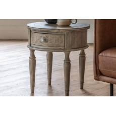 Gallery Direct Mustique French Colonial Round 1 Drawer Side Table Gallery Direct Mustique French Colonial Round 1 Drawer Side Table