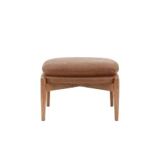 Gallery Direct Datsun Antique Brown Leather Footstool Gallery Direct Datsun Antique Brown Leather Footstool