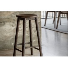Gallery Direct Hatfield Smoked Oak Stool Gallery Direct Hatfield Smoked Oak Stool