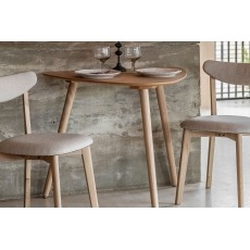 Gallery Direct Hatfield Natural Oak 80cm Small Triangular Dining Table Set & x2 Chairs Gallery Direct Hatfield Natural Oak 80cm Small Triangular Dining Table Set & x2 Chairs