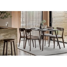 Gallery Direct Hatfield Smoked Oak 150cm Large Rectangular Dining Table Set & x4 Chairs Gallery Direct Hatfield Smoked Oak 150cm Large Rectangular Dining Table Set & x4 Chairs