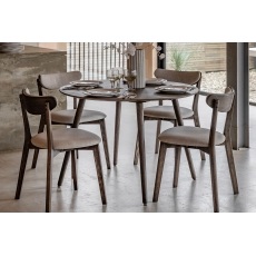 Gallery Direct Hatfield Smoked Oak 110cm Round Dining Table Set & 4 Chairs Gallery Direct Hatfield Smoked Oak 110cm Round Dining Table Set & 4 Chairs