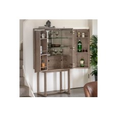 Gallery Direct Craft Smoked Oak Cocktail Cabinet Gallery Direct Craft Smoked Oak Cocktail Cabinet