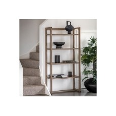 Gallery Direct Craft Smoked Oak Large Open Display Unit Gallery Direct Craft Smoked Oak Large Open Display Unit