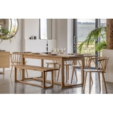 Gallery Direct Craft Natural Oak Extending Dining Table Set & 6 Chairs Gallery Direct Craft Natural Oak Extending Dining Table Set & 6 Chairs