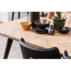 Franklin Reclaimed Wood 160-200cm Extending Dining Table Set & 4 Jack Black Dining Chairs Franklin Reclaimed Wood 160-200cm Extending Dining Table Set & 4 Jack Black Dining Chairs