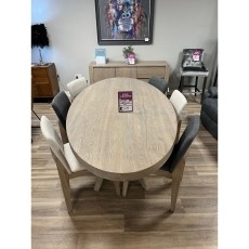 Ex-Display Redruth - Falun Smoked Oak Dining Table Set & 6 Chairs Ex-Display Redruth - Falun Smoked Oak Dining Table Set & 6 Chairs