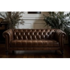 Buckingham Leather Chesterfield 4 Seater Sofa in Vintage Cognac Buckingham Leather Chesterfield 4 Seater Sofa in Vintage Cognac