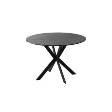 Sadie Industrial 110cm Round Dining Table in Smoke Finish Sadie Industrial 110cm Round Dining Table in Smoke Finish