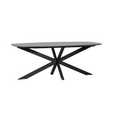 Sadie Industrial 200cm Dining Table in Smoke Finish Sadie Industrial 200cm Dining Table in Smoke Finish