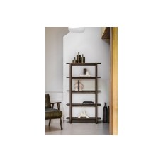 Gallery Direct Hatfield Smoked Oak Tall Open Display Unit Gallery Direct Hatfield Smoked Oak Tall Open Display Unit