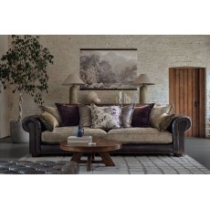 Atlantis Fabric & Leather Mix Pillow Back 4 Seater Sofa Atlantis Fabric & Leather Mix Pillow Back 4 Seater Sofa