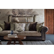 Atlantis Fabric & Leather Mix Pillow Back 4 Seater Sofa Atlantis Fabric & Leather Mix Pillow Back 4 Seater Sofa