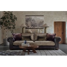 Atlantis Fabric & Leather Mix Standard Back 4 Seater Sofa Atlantis Fabric & Leather Mix Standard Back 4 Seater Sofa