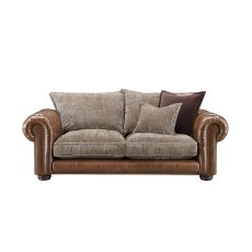 Atlantis Fabric & Leather Mix Standard Back 3 Seater Sofa Atlantis Fabric & Leather Mix Standard Back 3 Seater Sofa