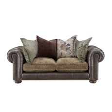 Atlantis Fabric & Leather Mix Pillow Back 2 Seater Sofa Atlantis Fabric & Leather Mix Pillow Back 2 Seater Sofa