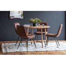 Gallery Direct Madrid Round Dining Table in Oak Gallery Direct Madrid Round Dining Table in Oak