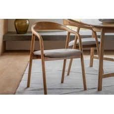 Gallery Direct Madrid Upholstered Dining Chair in Oak (Pair) Gallery Direct Madrid Upholstered Dining Chair in Oak (Pair)