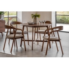 Gallery Direct Madrid Round Dining Table in Walnut Gallery Direct Madrid Round Dining Table in Walnut