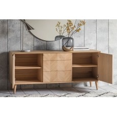 Gallery Direct Milano Oak Large Sideboard Gallery Direct Milano Oak Large Sideboard