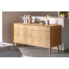 Gallery Direct Milano Oak 6 Drawer Chest of Drawers Gallery Direct Milano Oak 6 Drawer Chest of Drawers