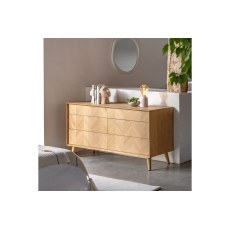 Gallery Direct Milano Oak 6 Drawer Chest of Drawers Gallery Direct Milano Oak 6 Drawer Chest of Drawers
