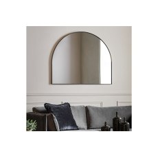 Gallery Direct Holworth Overmantle Mirror Black 900x1100mm Gallery Direct Holworth Overmantle Mirror Black 900x1100mm