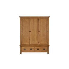 Salisbury Waxed Premium Oak Triple Wardrobe Salisbury Waxed Premium Oak Triple Wardrobe