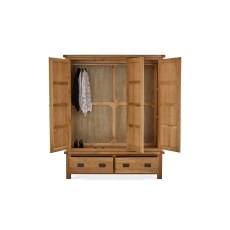 Salisbury Waxed Premium Oak Triple Wardrobe Salisbury Waxed Premium Oak Triple Wardrobe