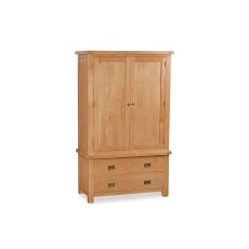 Salisbury Waxed Premium Oak Gents 3 Drawer Wardrobe Salisbury Waxed Premium Oak Gents 3 Drawer Wardrobe