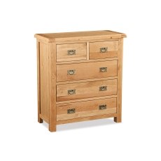 Salisbury Waxed Premium Oak 2 Over 3 Chest Of Drawers Salisbury Waxed Premium Oak 2 Over 3 Chest Of Drawers