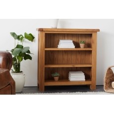 Salisbury Waxed Premium Oak Low Bookcase - Self Assembly Salisbury Waxed Premium Oak Low Bookcase - Self Assembly