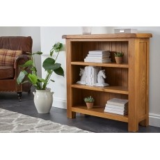 Salisbury Waxed Premium Oak Low Bookcase - Self Assembly Salisbury Waxed Premium Oak Low Bookcase - Self Assembly
