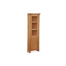Salisbury Waxed Premium Oak Corner Display Cabinet Salisbury Waxed Premium Oak Corner Display Cabinet