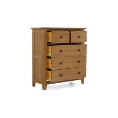 Burford Country Oak 2 Over 3 Chest of Drawers Burford Country Oak 2 Over 3 Chest of Drawers