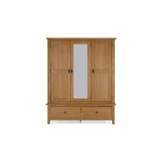 Burford Country Oak Triple Wardrobe Burford Country Oak Triple Wardrobe