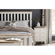 Marlow Oak Painted Coconut White Bed Frame Marlow Oak Painted Coconut White Bed Frame