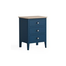 Marlow Oak Painted Navy Blue Bedside Table Marlow Oak Painted Navy Blue Bedside Table