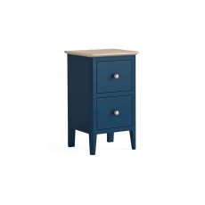 Marlow Oak Painted Navy Blue Narrow Bedside Table Marlow Oak Painted Navy Blue Narrow Bedside Table